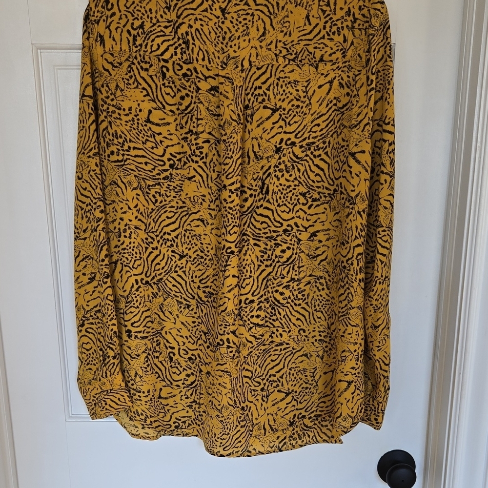 Philosophy Yellow and Black Patterned Blouse - Picture 3 of 3